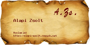 Alapi Zsolt névjegykártya
